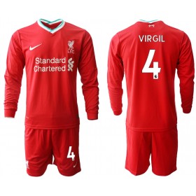 Liverpool Virgil van Dijk 4 Kind Thuistenue 2020-21 L/S